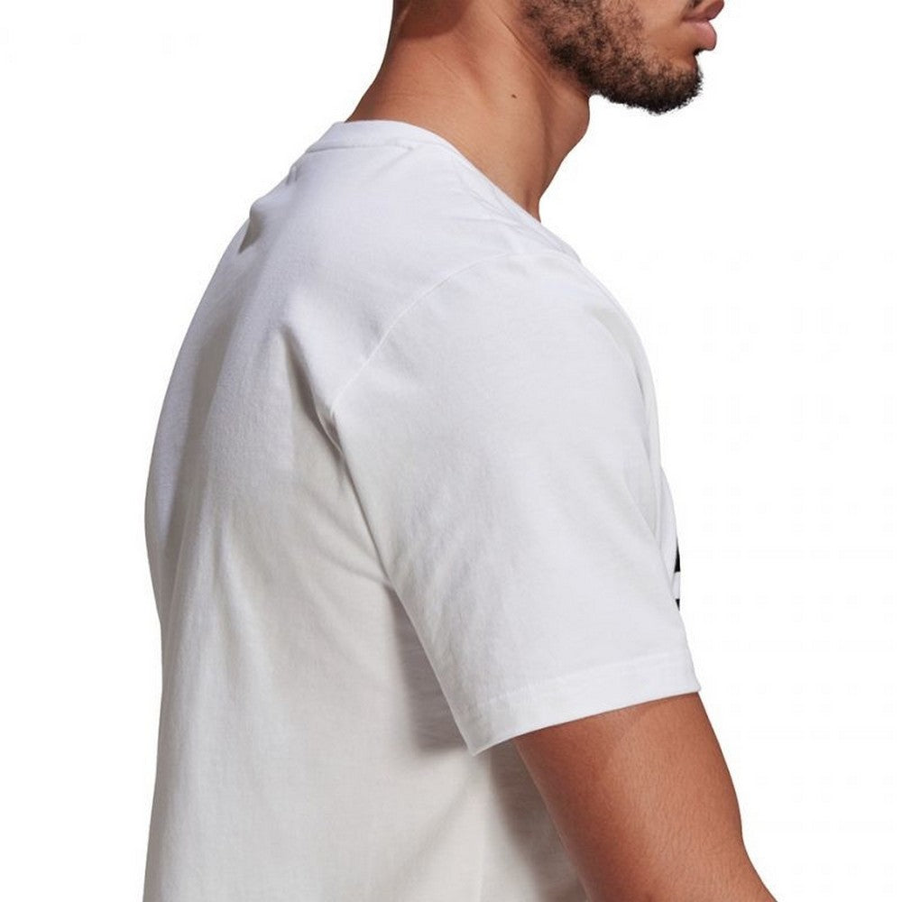 White - Lifestyle - Adidas Mens Essentials Big Logo T-Shirt