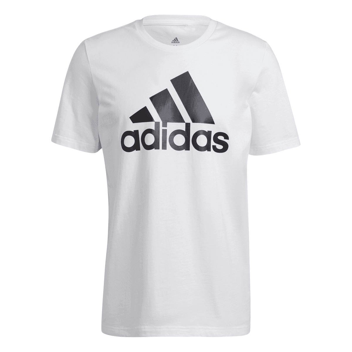 White - Front - Adidas Mens Essentials Big Logo T-Shirt