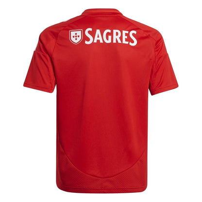 Red-White - Back - SL Benfica Childrens-Kids Adidas V Neck Home Kit Set