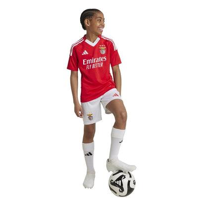Red-White - Lifestyle - SL Benfica Childrens-Kids Adidas V Neck Home Kit Set