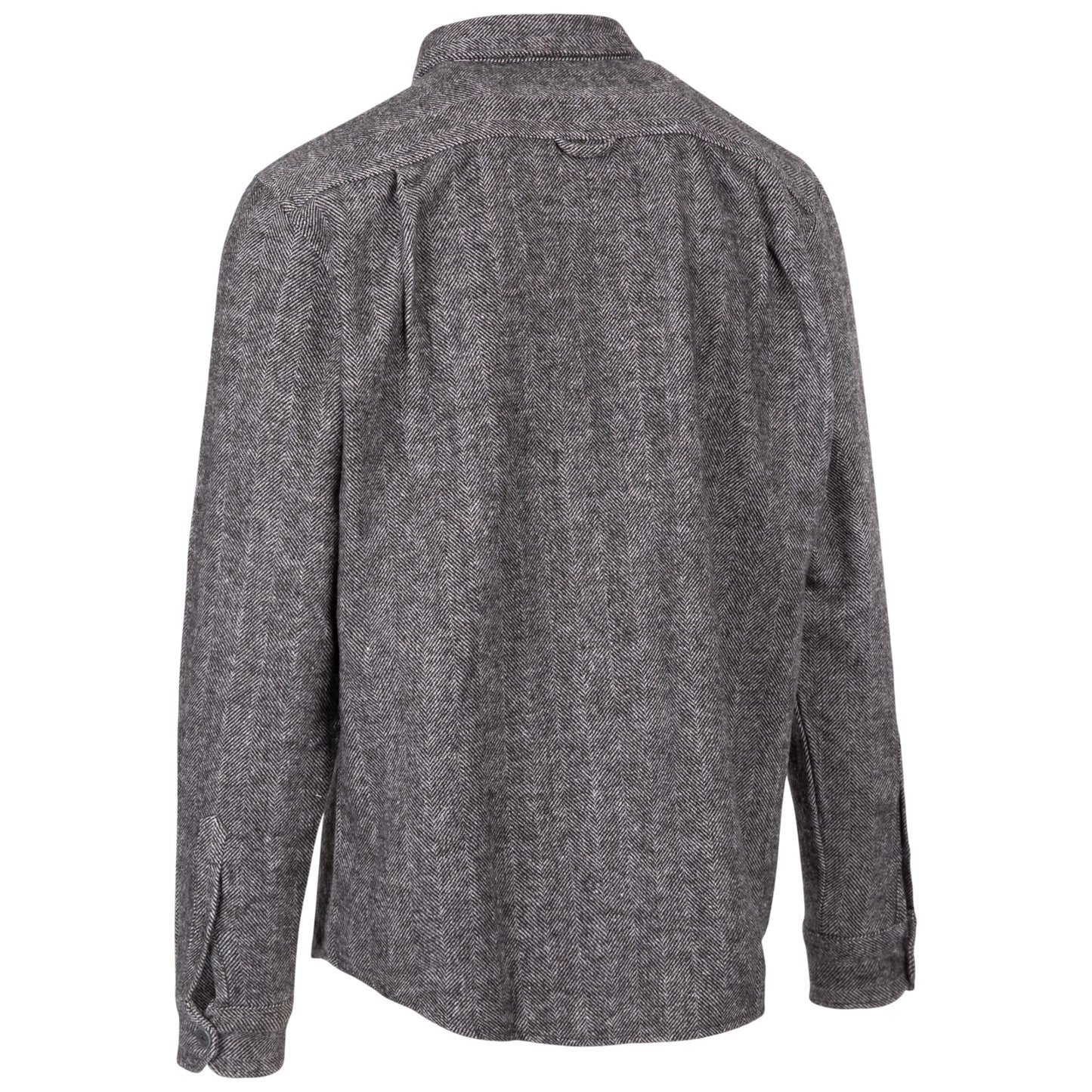 Grey - Back - Trespass Mens Plain Collared Shirt
