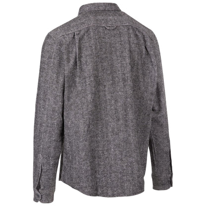 Grey - Back - Trespass Mens Plain Collared Shirt