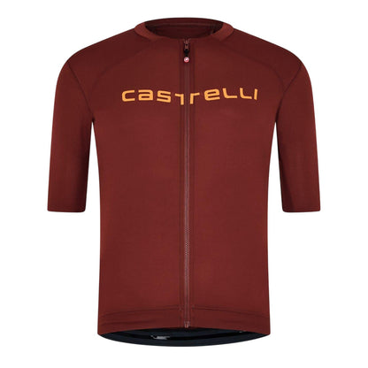 Dark Mocha - Front - Castelli Mens Prologo Lite Cycling Jersey