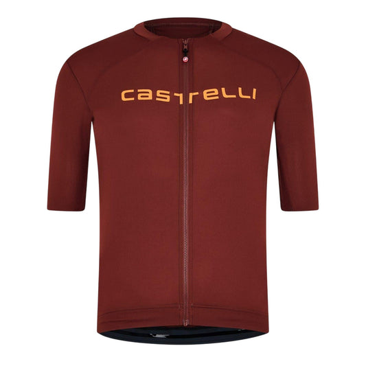 Dark Mocha - Front - Castelli Mens Prologo Lite Cycling Jersey