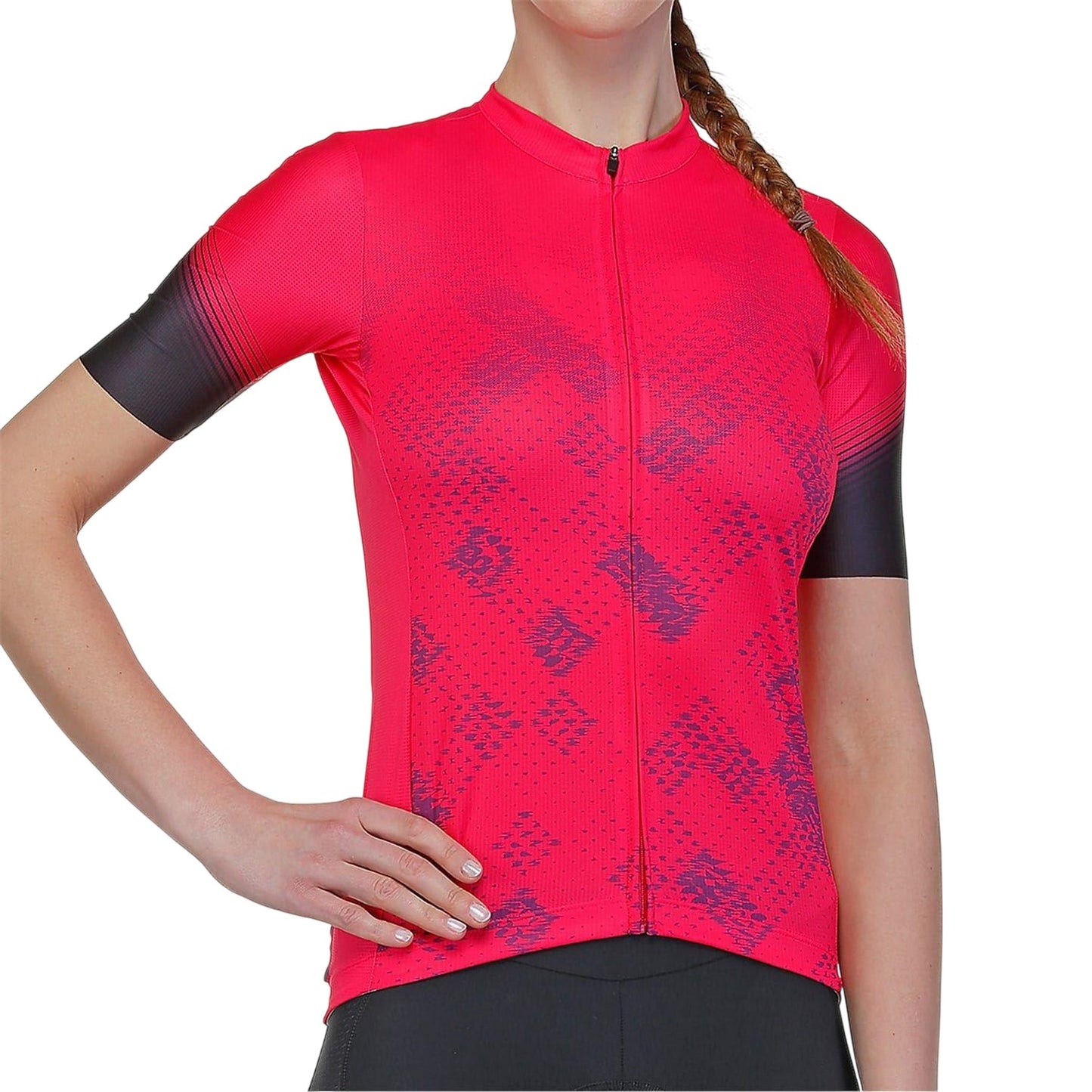 Fuchsia - Side - Bicycle Line Womens-Ladies Tracy2 Cycling Jersey