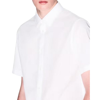 Off White - Side - Armani Exchange Mens Point Collar Regular Shirt