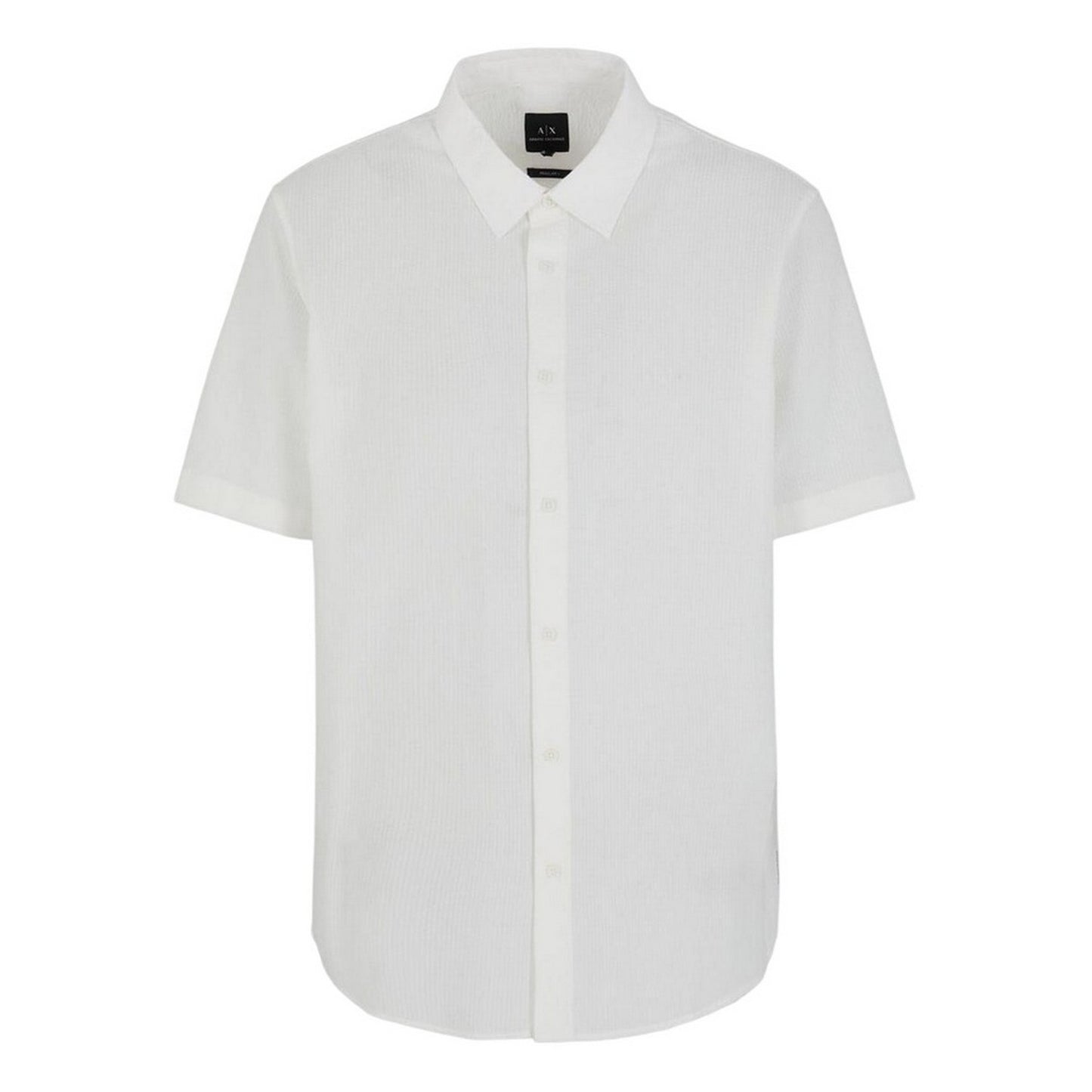 Off White - Front - Armani Exchange Mens Point Collar Regular Shirt