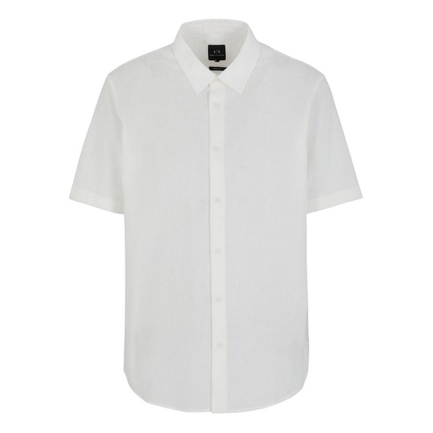 Off White - Front - Armani Exchange Mens Point Collar Regular Shirt
