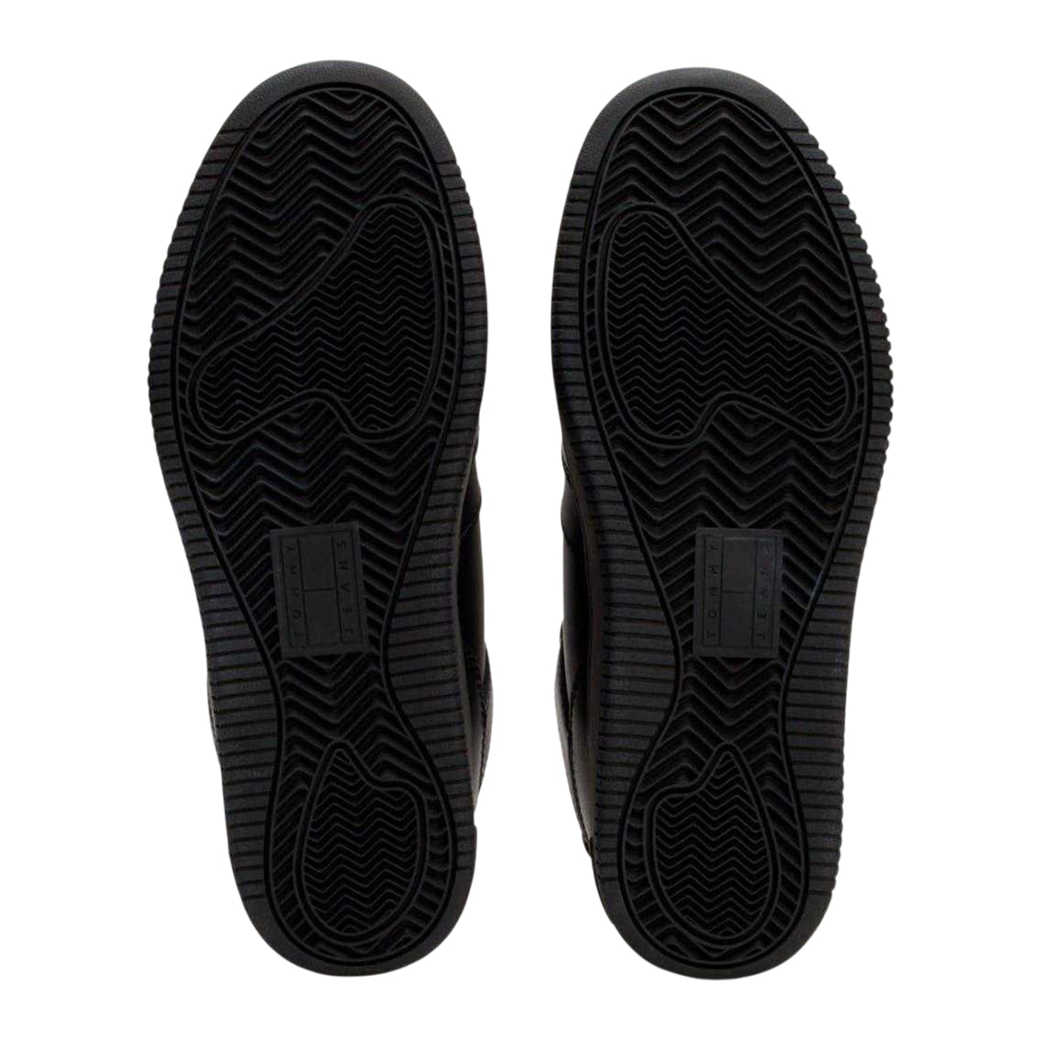 Black - Lifestyle - Tommy Jeans Womens-Ladies Retro Leather Basketball Trainers