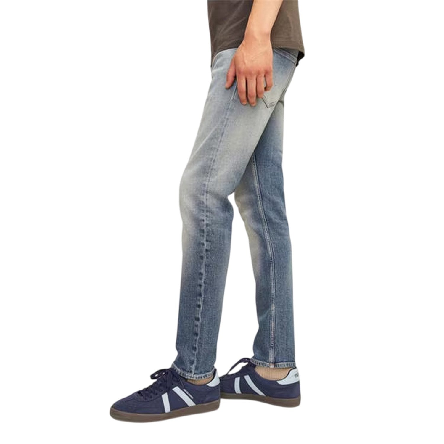 Blue Denim - Side - Jack And Jones Mens Glenn 5 Pockets Skinny Jeans