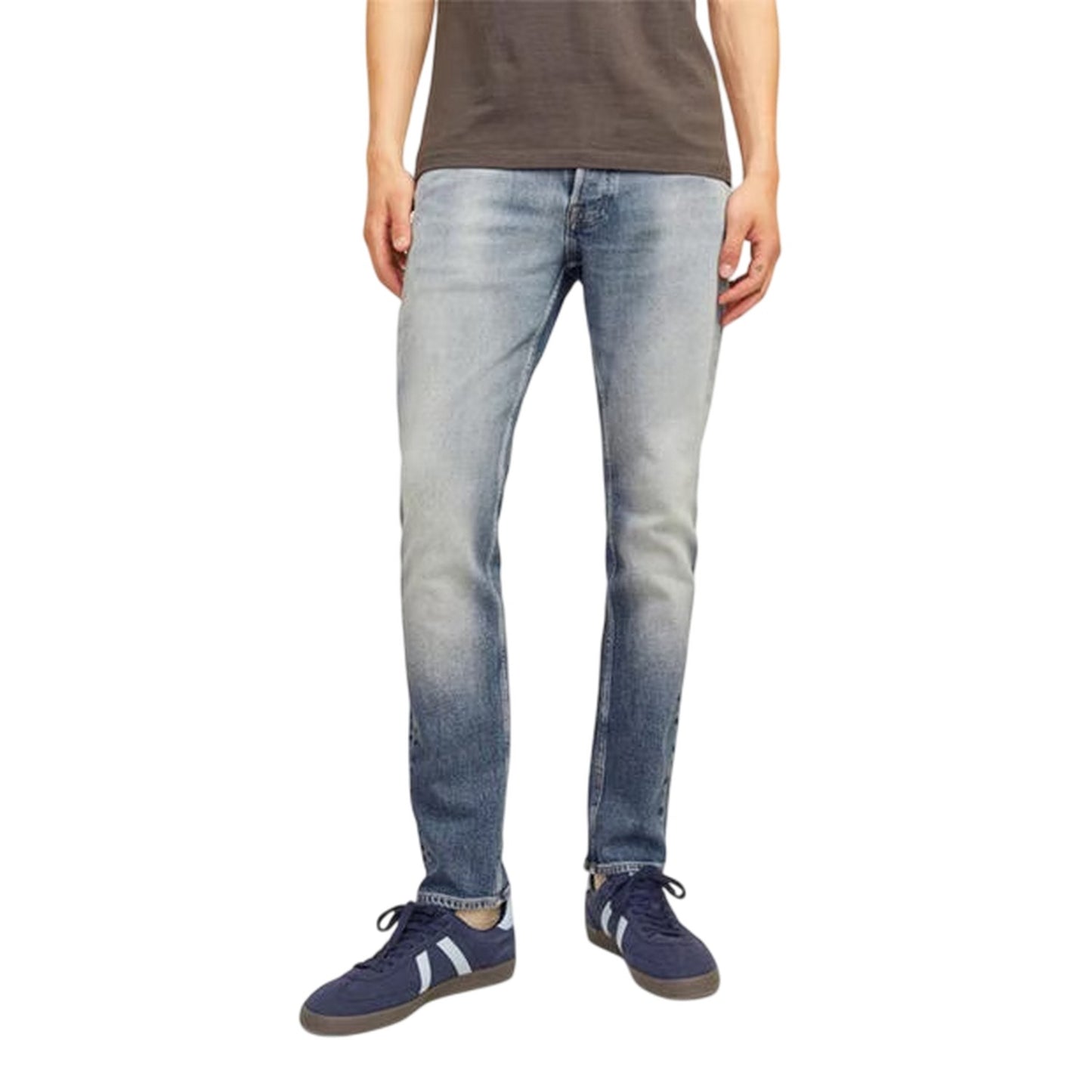 Blue Denim - Lifestyle - Jack And Jones Mens Glenn 5 Pockets Skinny Jeans