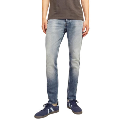 Blue Denim - Lifestyle - Jack And Jones Mens Glenn 5 Pockets Skinny Jeans