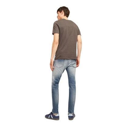 Blue Denim - Pack Shot - Jack And Jones Mens Glenn 5 Pockets Skinny Jeans