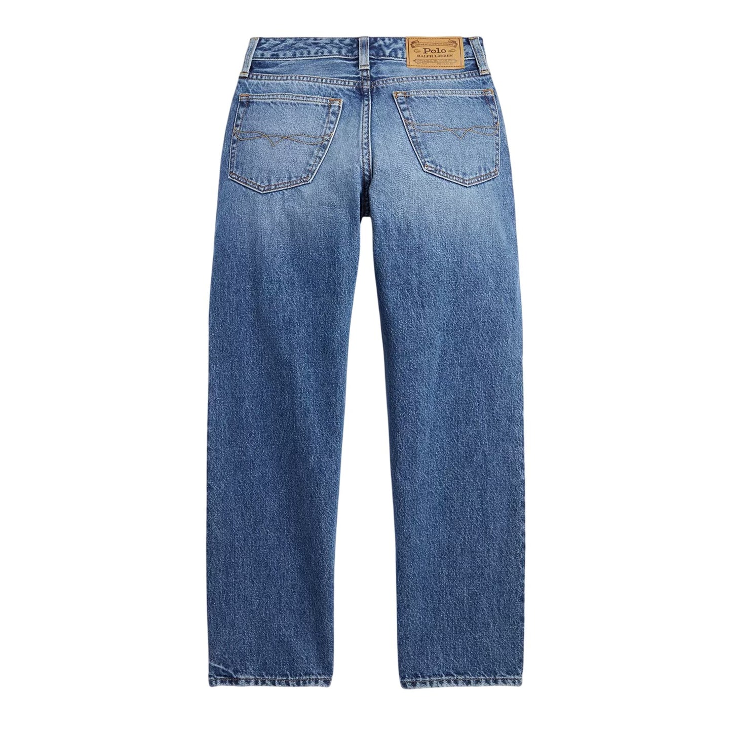 Blue - Back - Ralph Lauren Childrens-Kids Denim 5 Pockets Relaxed Fit Jeans