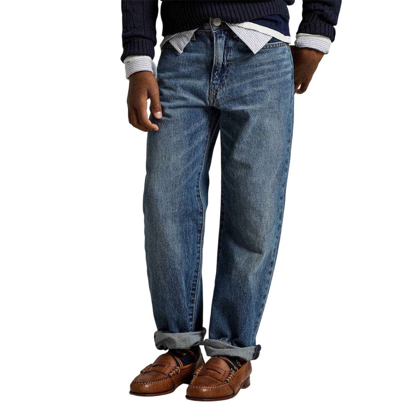 Blue - Lifestyle - Ralph Lauren Childrens-Kids Denim 5 Pockets Relaxed Fit Jeans