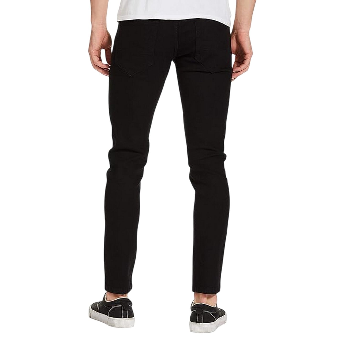 Black - Back - Hugo Mens 734 Denim Plain Jeans