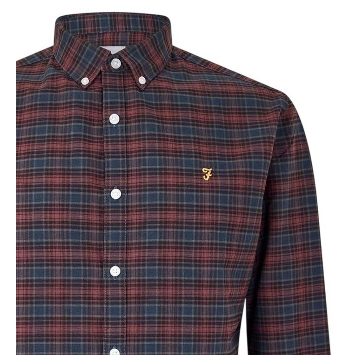 Red - Side - Farah Mens Carway Regular Shirt
