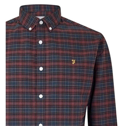 Red - Side - Farah Mens Carway Regular Shirt