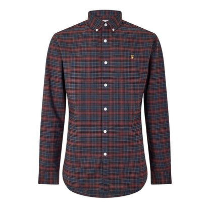 Red - Front - Farah Mens Carway Regular Shirt