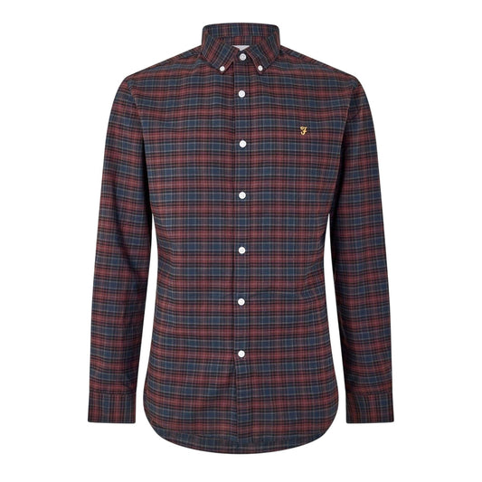 Red - Front - Farah Mens Carway Regular Shirt