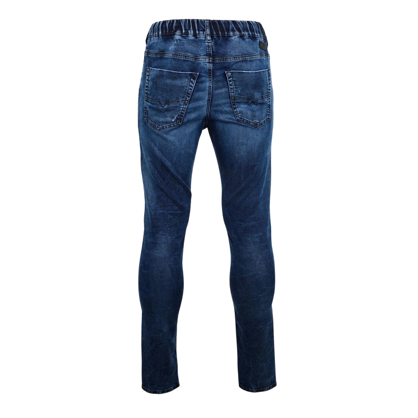 Blue Denim - Back - Diesel Mens Krly Denim Ripped Straight Leg Jeans