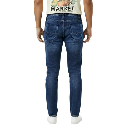 Blue Denim - Lifestyle - Diesel Mens Krly Denim Ripped Straight Leg Jeans