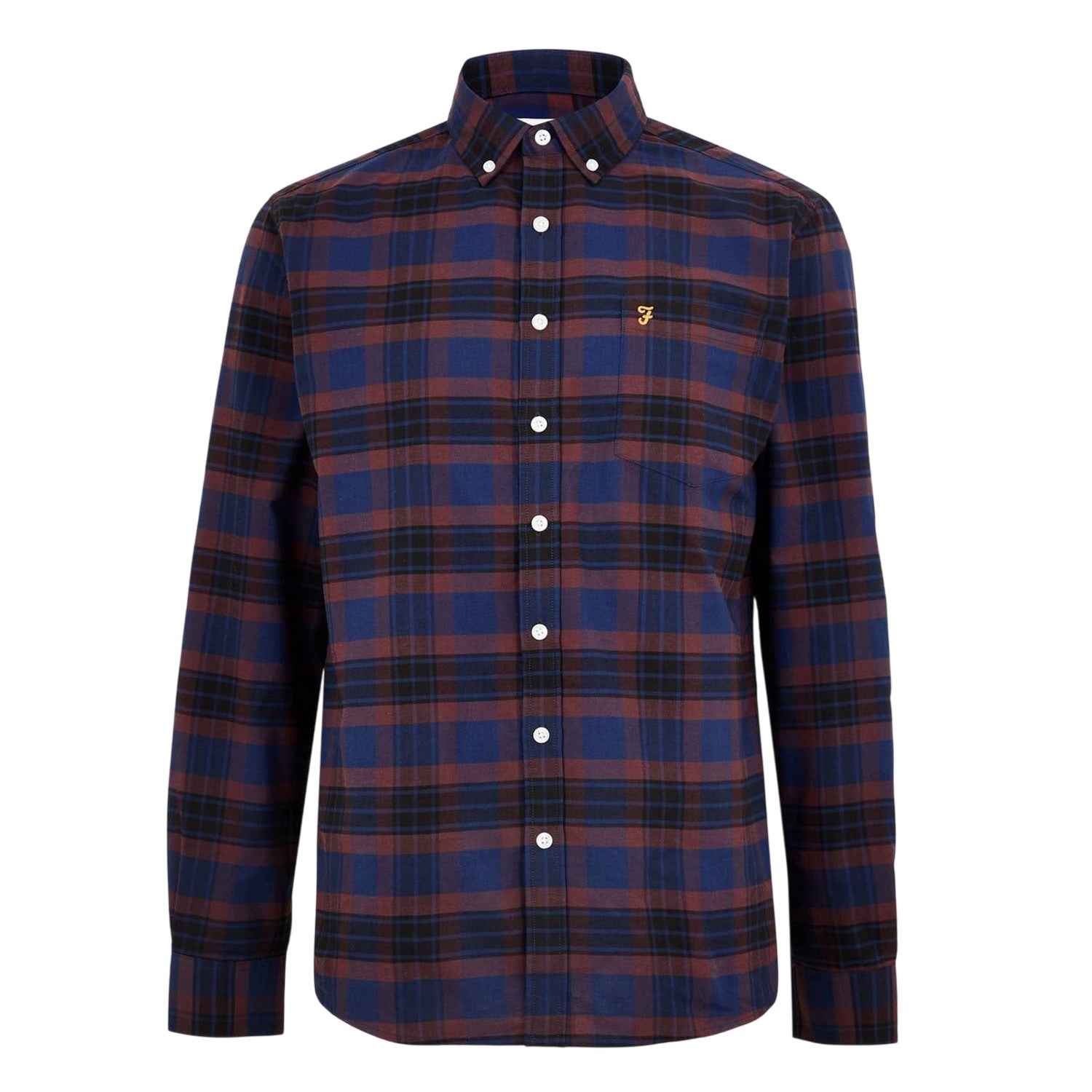 Burgundy - Front - Farah Mens Kennett Regular Shirt