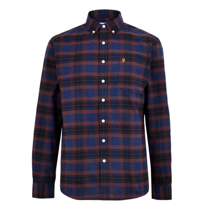 Burgundy - Front - Farah Mens Kennett Regular Shirt