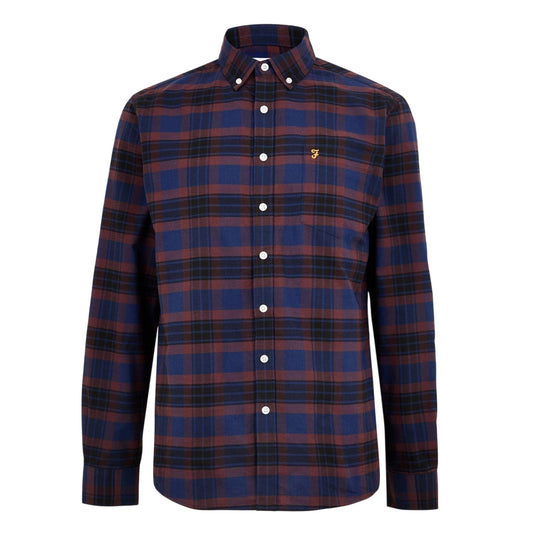 Burgundy - Front - Farah Mens Kennett Regular Shirt