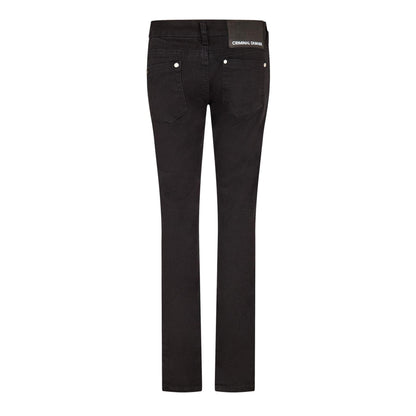 Black - Back - Criminal Damage Mens Denim Ripped Skinny Jeans