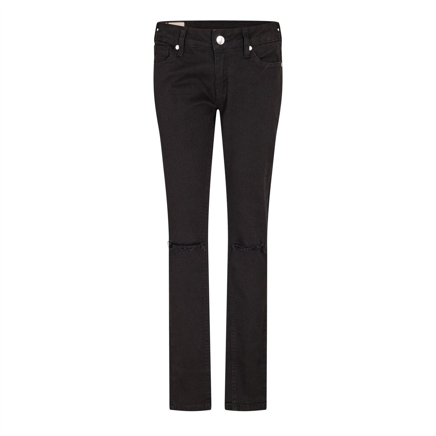 Black - Front - Criminal Damage Mens Denim Ripped Skinny Jeans