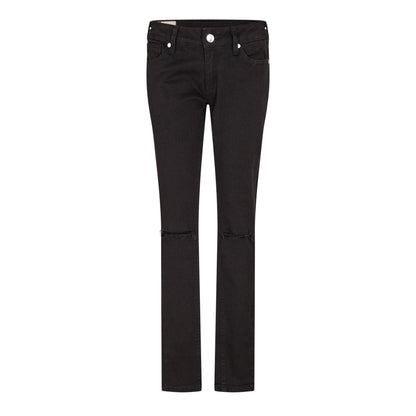 Black - Front - Criminal Damage Mens Denim Ripped Skinny Jeans