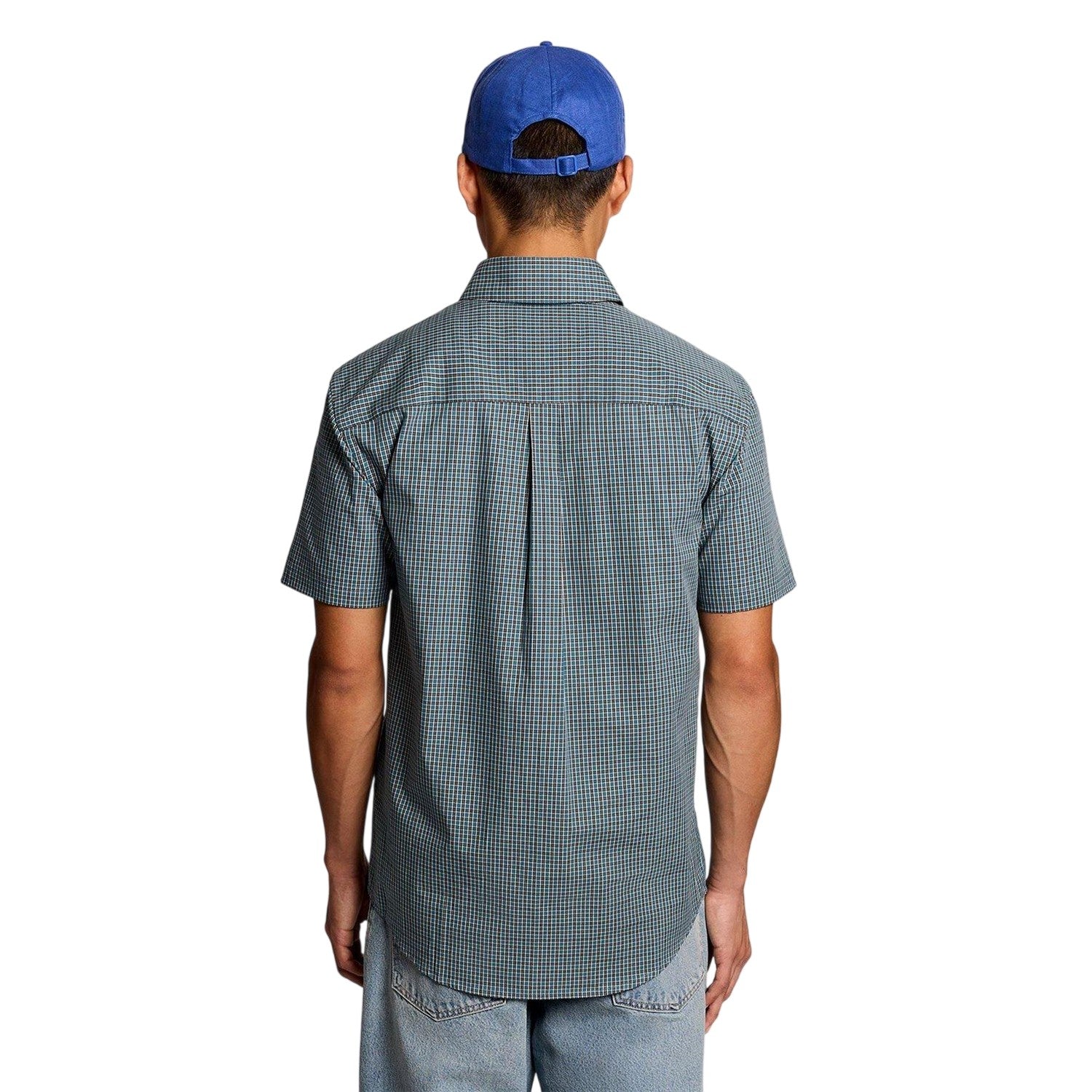 Jeans Blue - Back - Lyle & Scott Mens Checked Shirt
