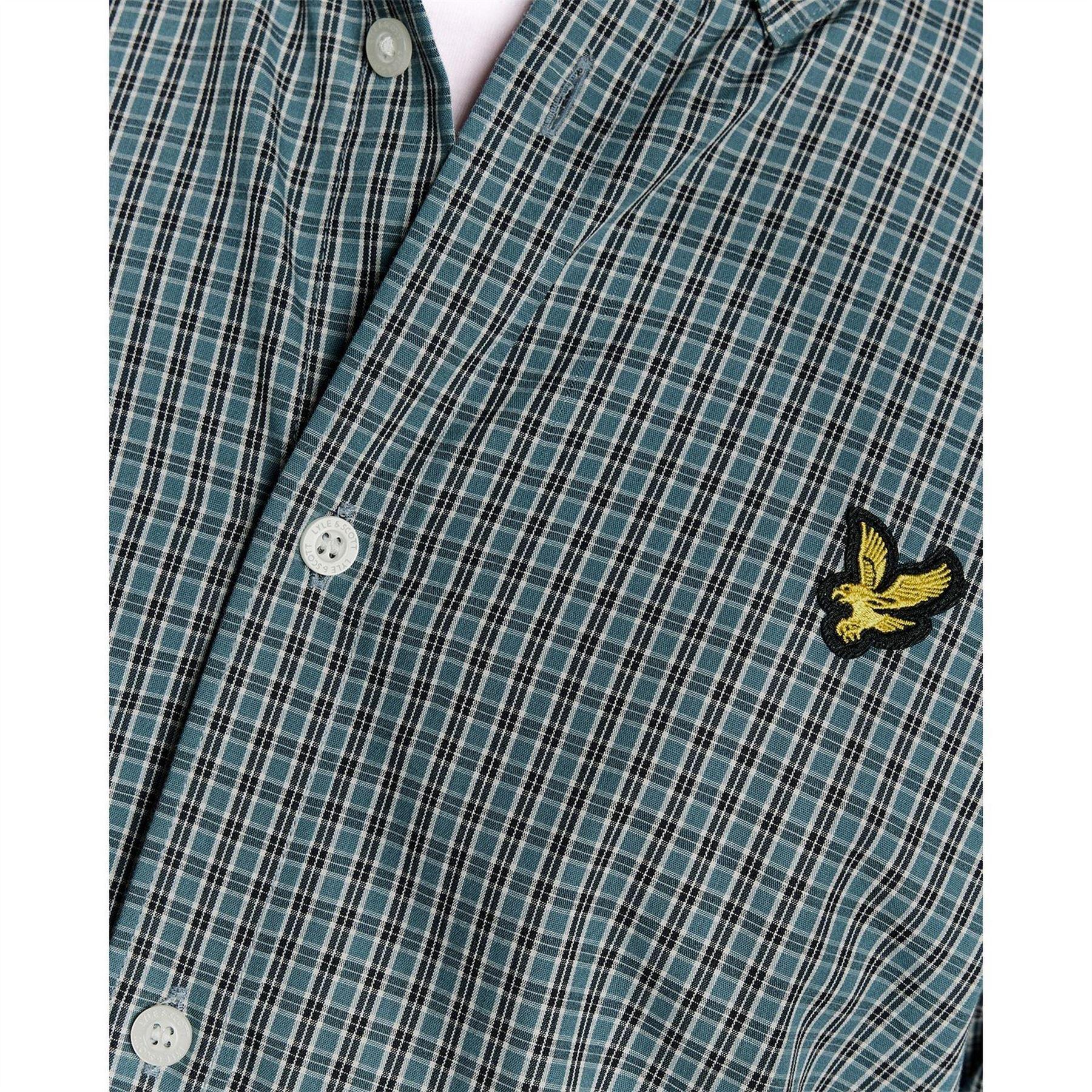 Jeans Blue - Side - Lyle & Scott Mens Checked Shirt