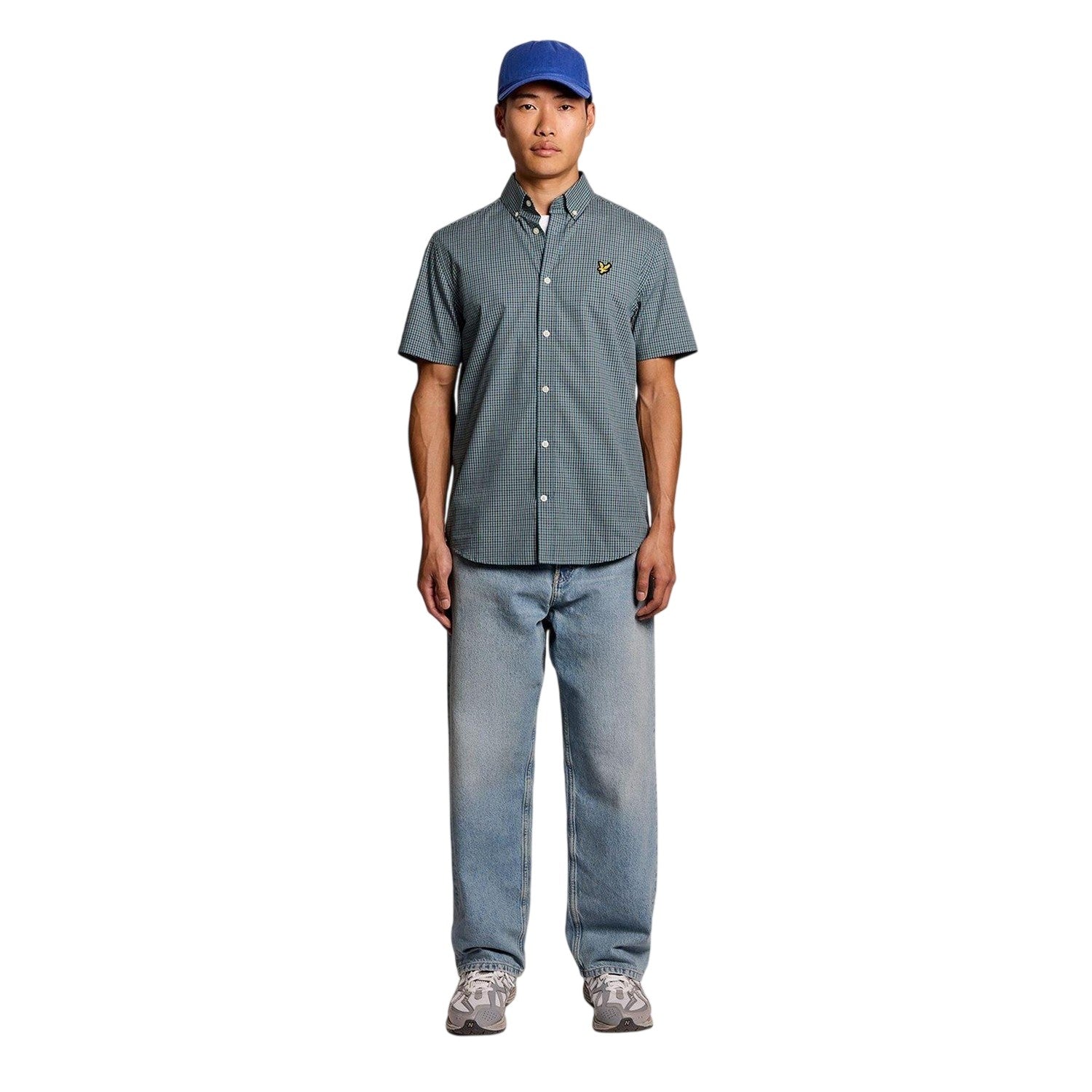 Jeans Blue - Pack Shot - Lyle & Scott Mens Checked Shirt
