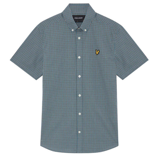 Jeans Blue - Front - Lyle & Scott Mens Checked Shirt