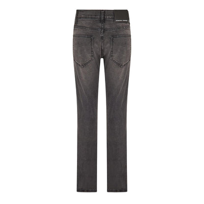 Grey - Back - Criminal Damage Womens-Ladies Essential Ripped Slim Jeans