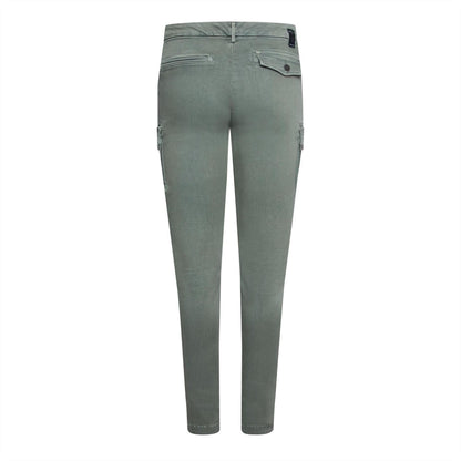 Green - Back - Replay Womens-Ladies Cotton Blend Slim Jeans