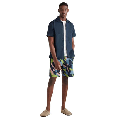 Navy - Side - Farah Mens Cotton Blend Shirt