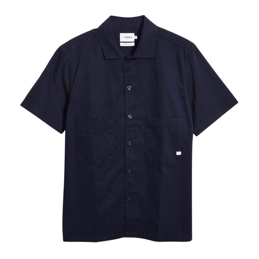 Navy - Front - Farah Mens Cotton Blend Shirt