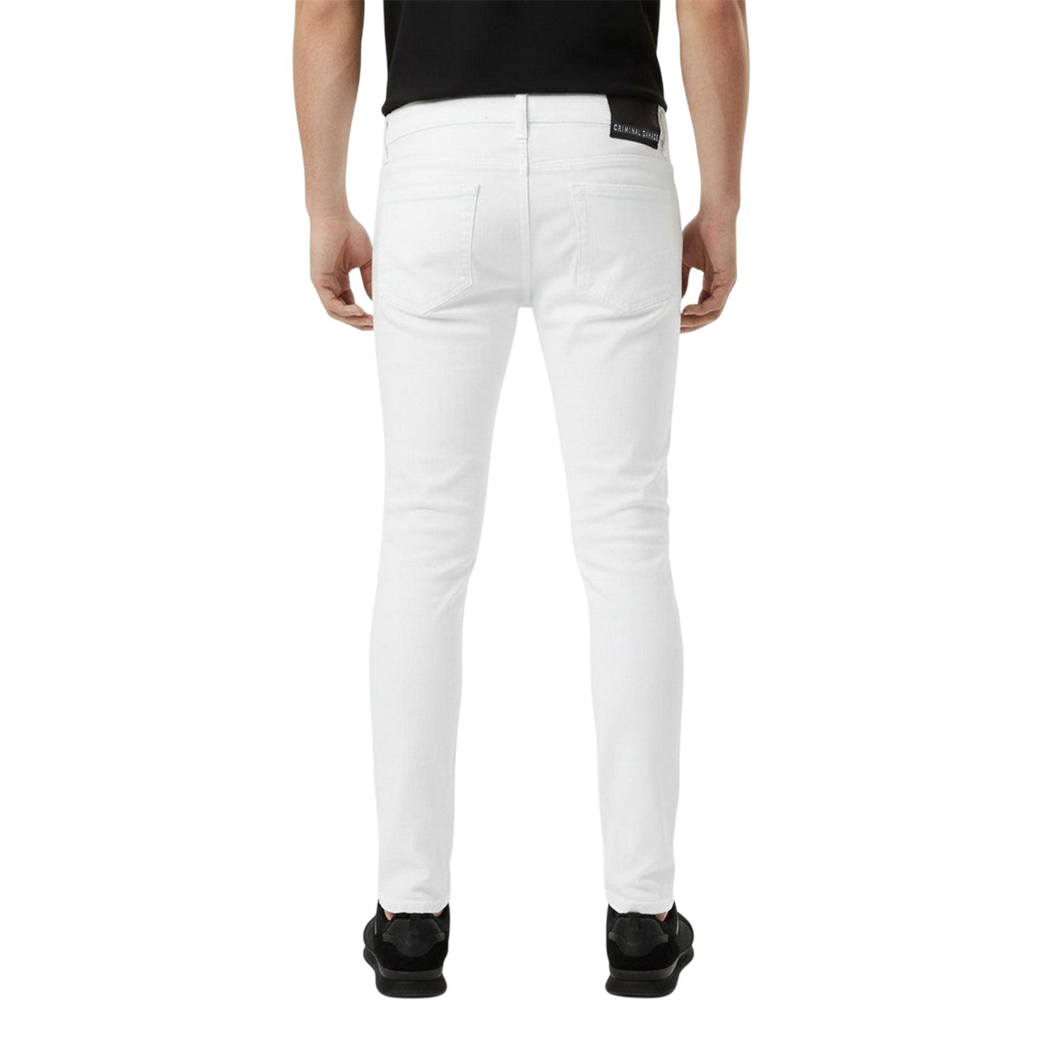 White - Lifestyle - Criminal Damage Mens Camden Slim Jeans
