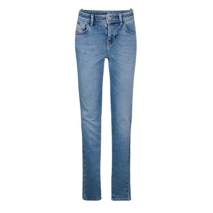 Blue Denim - Front - Diesel Womens-Ladies 1994 Straight Leg Jeans
