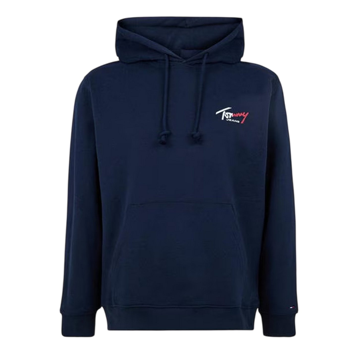Navy Blue - Front - Tommy Jeans Mens Logo Overhead Hoodie