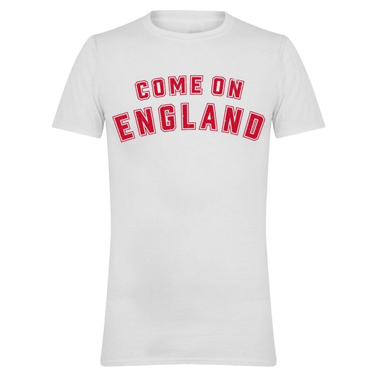 White - Front - AWD Mens Come On England T-Shirt