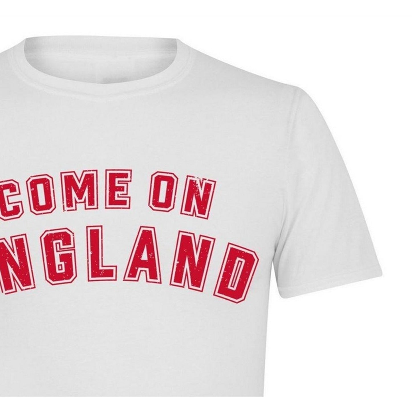 White - Side - AWD Mens Come On England T-Shirt