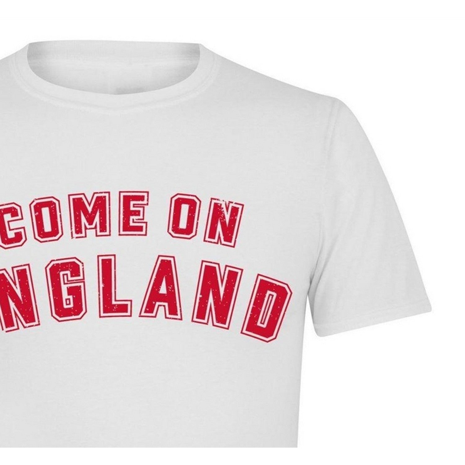 White - Side - AWD Mens Come On England T-Shirt