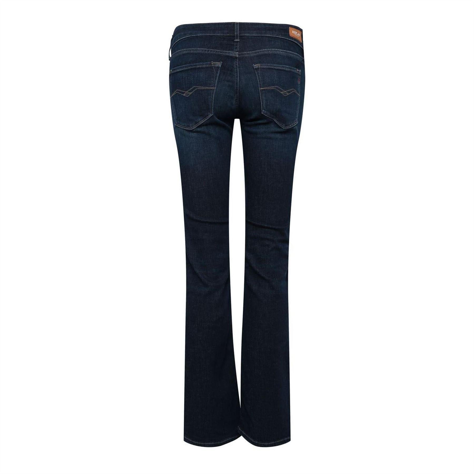 Blue - Back - Replay Womens-Ladies Luz Bootcut Jeans