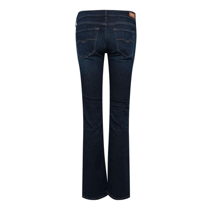 Blue - Back - Replay Womens-Ladies Luz Bootcut Jeans