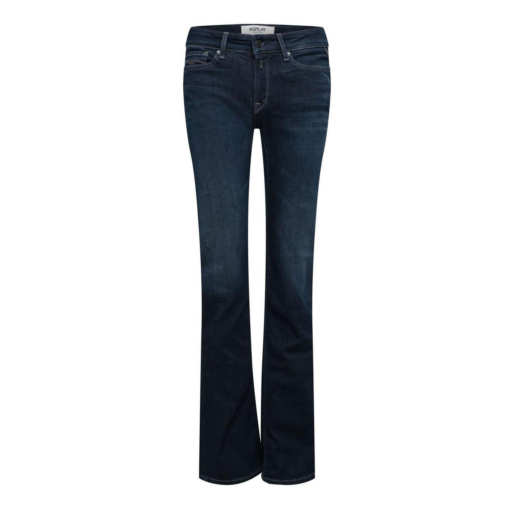 Blue - Front - Replay Womens-Ladies Luz Bootcut Jeans