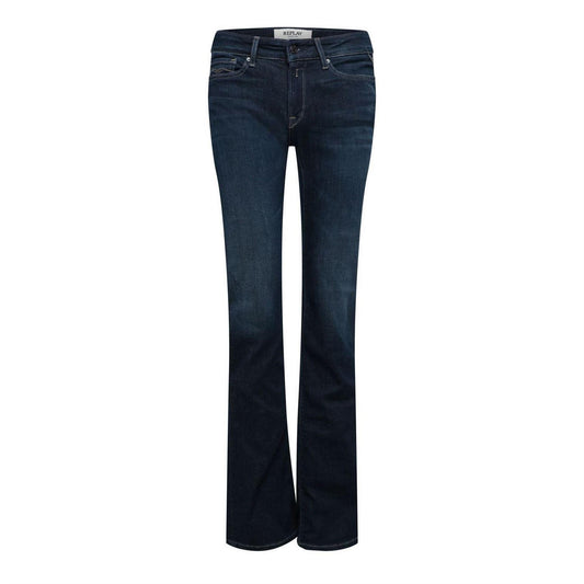 Blue - Front - Replay Womens-Ladies Luz Bootcut Jeans